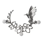 Cintre en fer avec décoration colibri fabriqué en Italie - Clé Viadurini