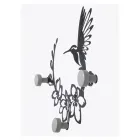 Cintre en fer avec décoration colibri fabriqué en Italie - Clé Viadurini