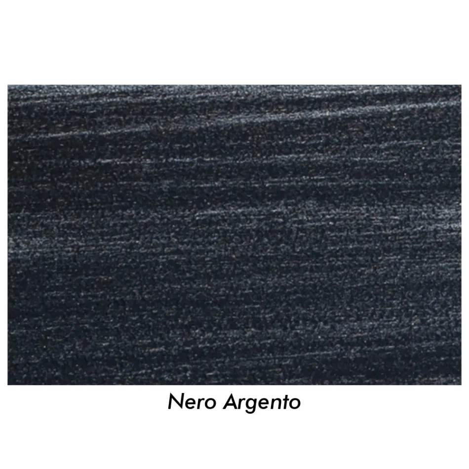 Cintre en fer tubulaire finition argent noir fabriqué en Italie - Puntina Viadurini