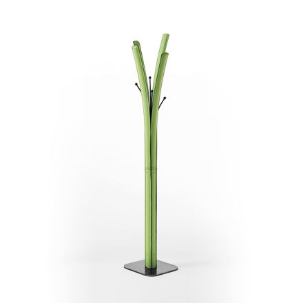 Porte-manteau moderne en acier noir avec revêtement en cuir - modèle Starlight Viadurini