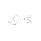 Applique murale rotative en métal à 345°, fabriquée en Italie - Lumi Viadurini