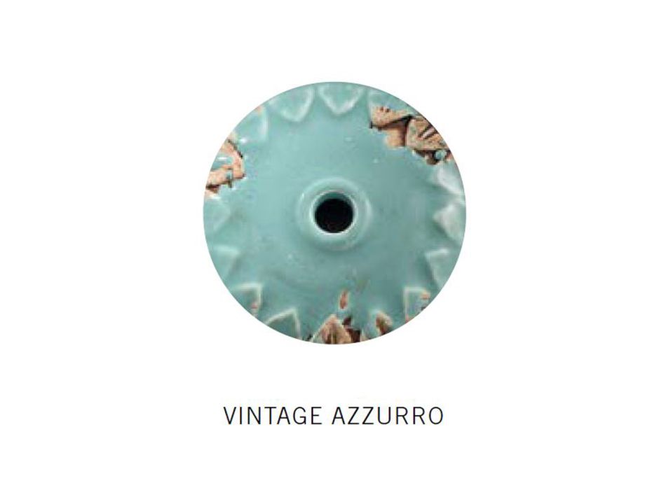 Applique avec 2 spots artisanaux industriels en fer et céramique - Loft Viadurini