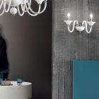 Applique murale à 2 lumières en verre artisanal italien de style classique - Mindful Viadurini