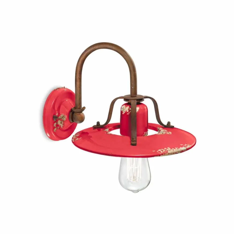 Applique spot de campagne en métal et en céramique Gladys Ferroluce Viadurini