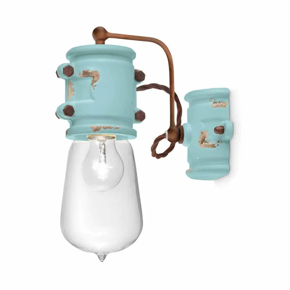 Applique spot de style urbain dans l&#39;artisanat en céramique Beth Ferroluce Viadurini