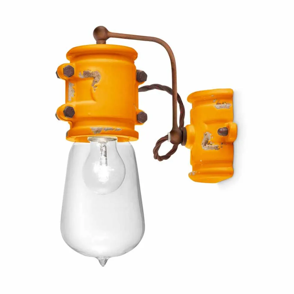 Applique spot de style urbain dans l&#39;artisanat en céramique Beth Ferroluce Viadurini