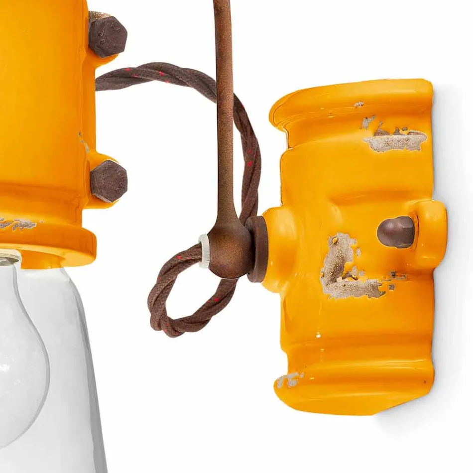 Applique spot de style urbain dans l&#39;artisanat en céramique Beth Ferroluce Viadurini