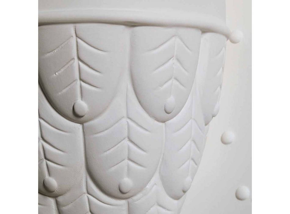 Applique Murale 2 Lumières en Céramique Blanc Mat Hibou Design Moderne - Chouette Viadurini