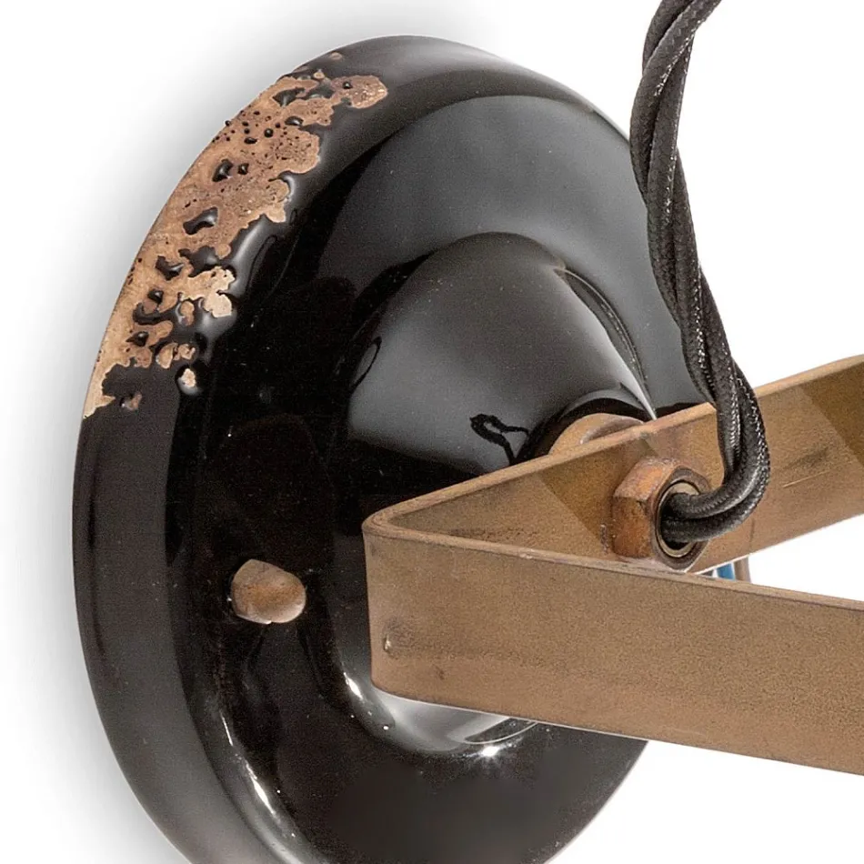 Spot applique murale en céramique, verre et métal différentes finitions Joy Ferroluce Viadurini