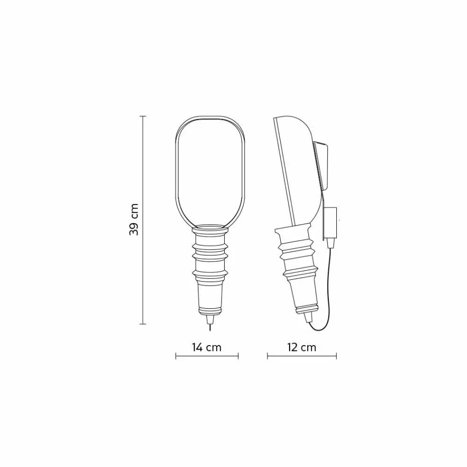 Applique murale en céramique blanche mate avec fleurs décoratives - Fluxo Viadurini