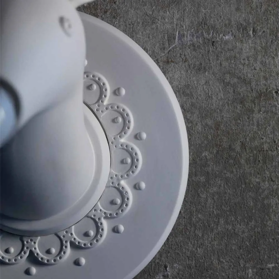 Applique murale en céramique blanche mate design moderne à Cervo - Memento Viadurini