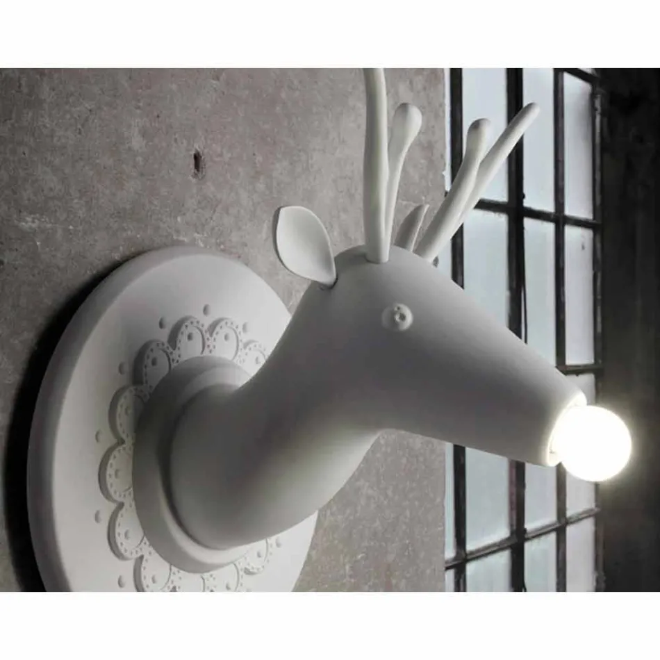 Applique murale en céramique blanche mate design moderne à Cervo - Memento Viadurini