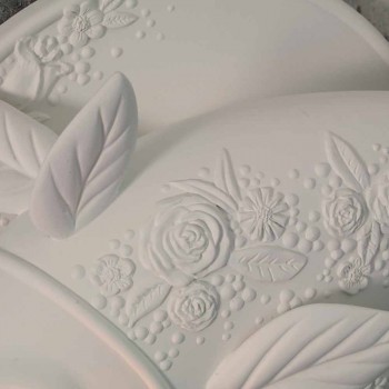 Applique Murale Design Céramique Blanc Mat avec Poisson Décoré - Poisson