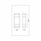 Applique Murale Vintage avec 2 Lumières en Laiton et Plexiglas - Quadro par Il Fanale Viadurini