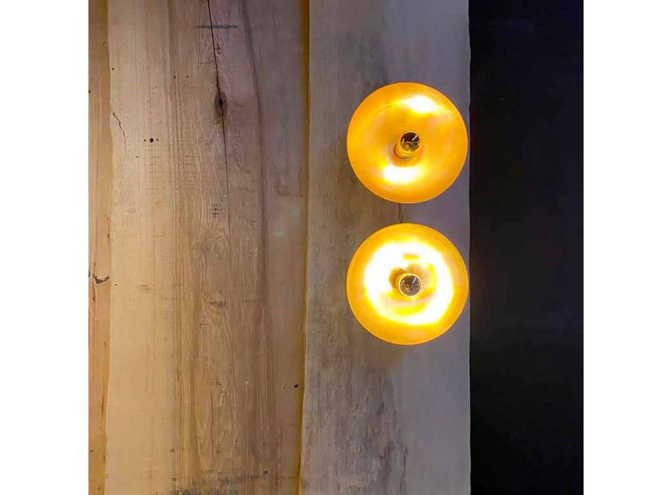 Applique murale Artisan ronde en laiton naturel avec LED Made in Italy - Salina