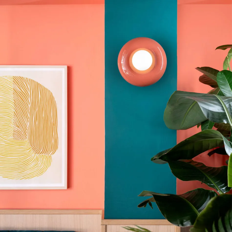 Applique avec diffuseur en verre opalin Made in Italy - Bumbum Viadurini