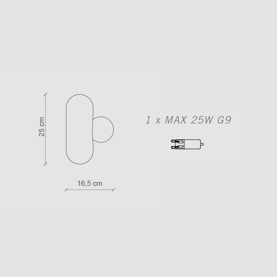 Applique avec diffuseur en verre opalin Made in Italy - Bumbum Viadurini