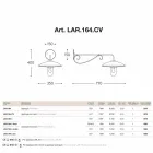 Appliques en verre Lear cuivre, aluminium et laiton Viadurini