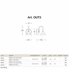 Lumière en dehors de la première lumière Bugatti Aldo Bernardi Viadurini