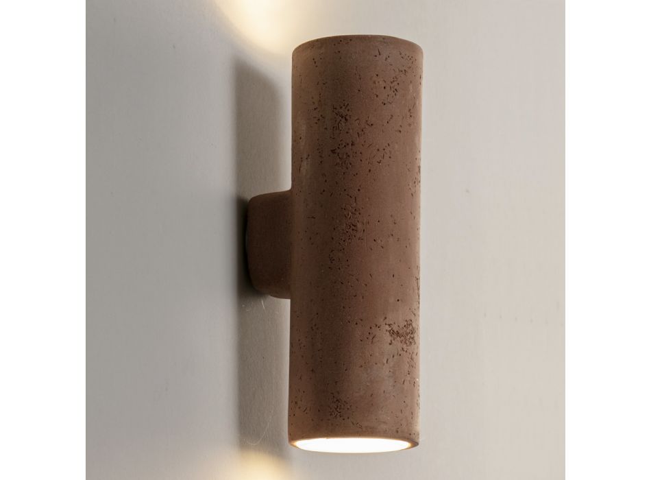 Applique d'extérieur en argile colorée et PMMA Made in Italy - Toscot Hans Viadurini
