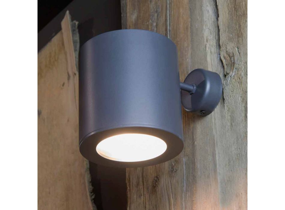 Applique d'extérieur en fer et aluminium avec LED incluse Made in Italy - Rango