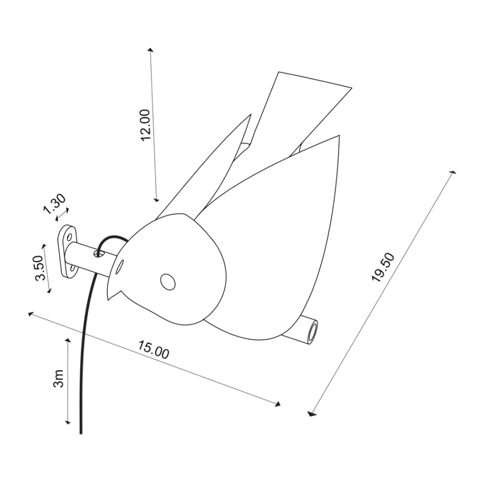 Applique d'extérieur en faïence toscane émaillée Made in Italy - Uccellino Viadurini