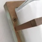 Applique murale extérieure en laiton, culot E27, style géométrique, fabriquée en Italie - Cristal Viadurini