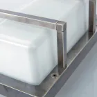 Applique murale extérieure en laiton, culot E27, style géométrique, fabriquée en Italie - Cristal Viadurini