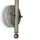 Applique murale extérieure Elfico en laiton, verre opale et indice de protection IP44 Viadurini