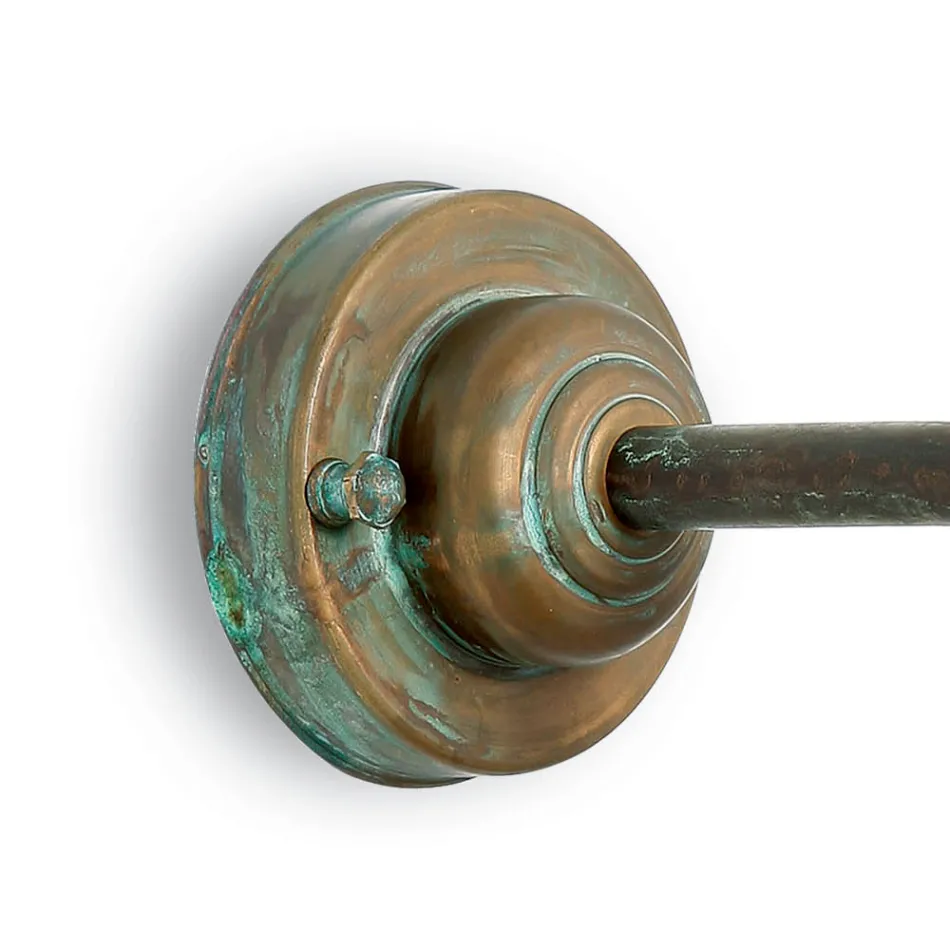 Applique murale extérieure en laiton, verre opale et indice de protection IP44, fabriquée en Italie - Drago Viadurini