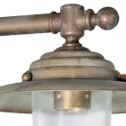 Applique murale extérieure Elfico en laiton, verre transparent et indice de protection IP44 Viadurini