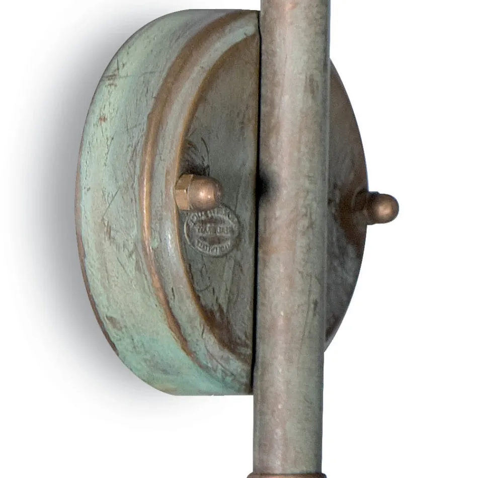 Applique murale extérieure Elfico en laiton, verre transparent et indice de protection IP44 Viadurini