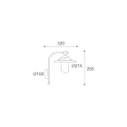 Applique murale extérieure Elfico en laiton, verre transparent et indice de protection IP44 Viadurini