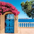 Applique murale extérieure vintage en laiton avec verre opale/transparent - Sirène Viadurini