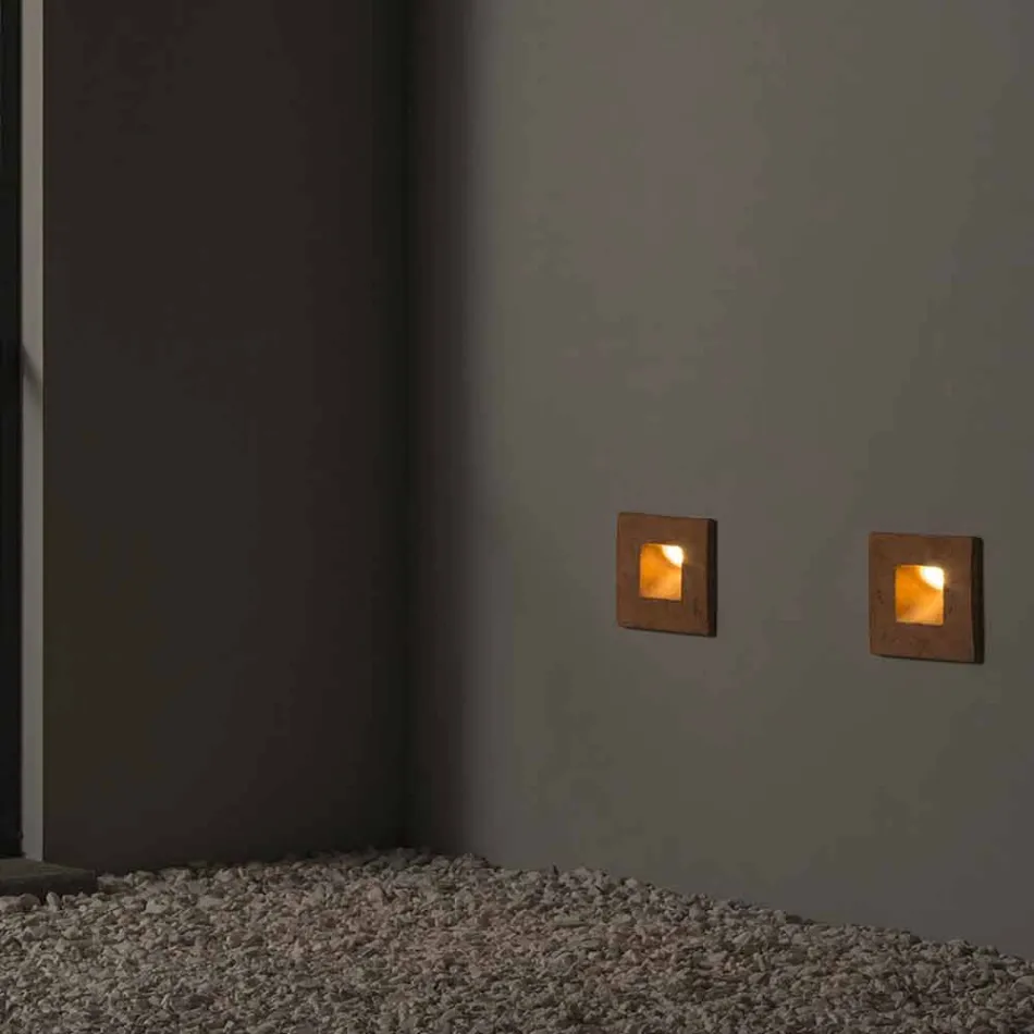 Applique extérieure carrée, terre cuite colorée Square - Toscot Viadurini