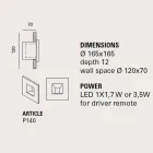 Applique extérieure carrée, terre cuite colorée Square - Toscot Viadurini