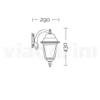 Applique de jardin en verre sablé et aluminium fabriquée en Italie - Scintilla Viadurini