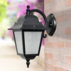 Applique de jardin en verre sablé et aluminium fabriquée en Italie - Scintilla Viadurini