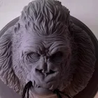 Applique murale à 3 lumières au design Gorilla Ceramic Grey ou White - Rillago Viadurini