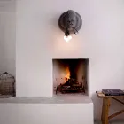 Applique murale à 3 lumières au design Gorilla Ceramic Grey ou White - Rillago Viadurini