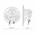 Applique murale à 3 lumières au design Gorilla Ceramic Grey ou White - Rillago Viadurini