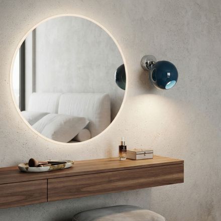 Lumira - Petite applique murale en verre vénitien fabriquée en Italie Viadurini