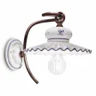 Applique en céramique décorée de style rustique Roma par Ferroluce Viadurini