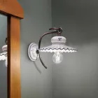 Applique en céramique décorée de style rustique Roma par Ferroluce Viadurini