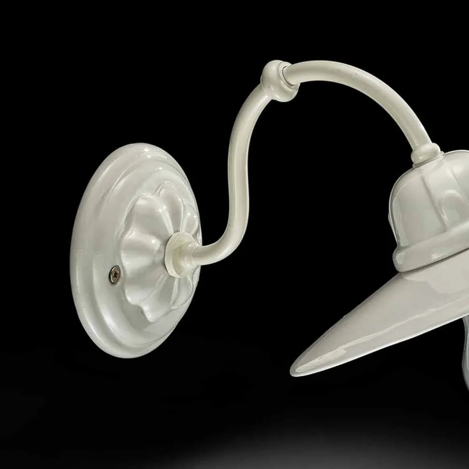 Lampe en céramique murale brillante Ferroluce Retro Viadurini