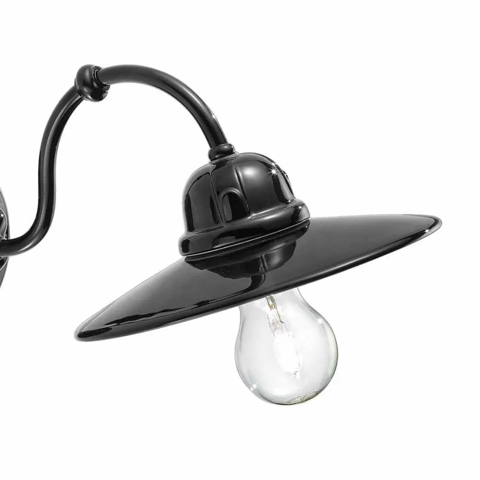 Lampe en céramique murale brillante Ferroluce Retro Viadurini