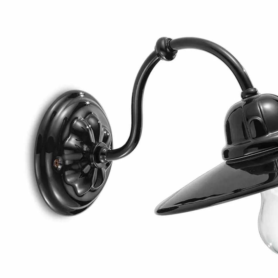 Lampe en céramique murale brillante Ferroluce Retro Viadurini