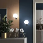 Applique murale en verre vénitien soufflé à la main au design moderne - Lune Viadurini