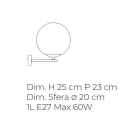 Applique murale en verre vénitien soufflé à la main au design moderne - Lune Viadurini