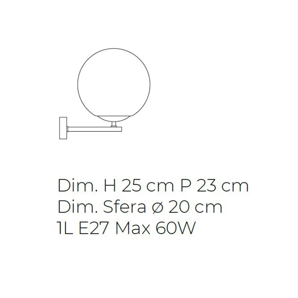 Applique murale en verre vénitien soufflé à la main au design moderne - Lune Viadurini